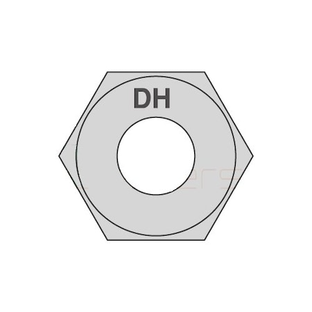 Newport Fasteners Heavy Hex Nut, 5/8"-11, Steel, Grade DH, Hot Dipped Galvanized, 39/64 in Ht, 1800 PK NB335150B-1800